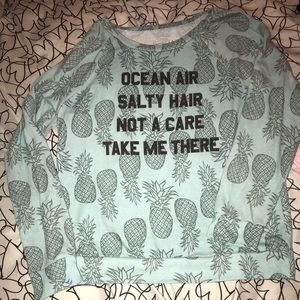 BNWOT Pineapple long sleeve shirt